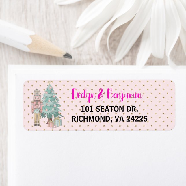 nutcracker christmas tree return address labels (Insitu)