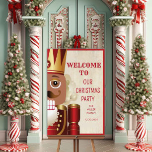 Nutcracker Christmas Welcome Sign Poster