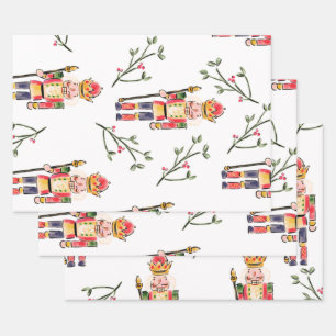Nutcracker Christmas Wrapping Paper Sheet