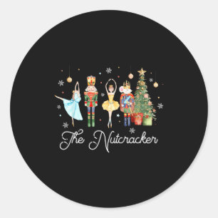 Nutcracker Christmas Xmas Family Matching Pajamas  Classic Round Sticker