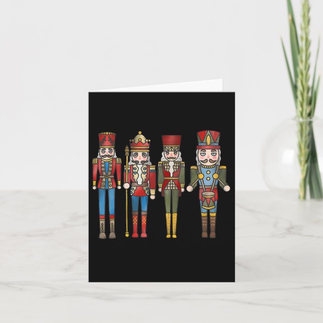 Nutcracker Christmas Xmas Family Matching Pyjamas  Card (Front)