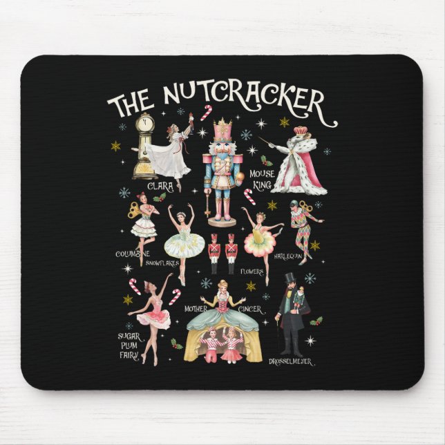 Nutcracker Christmas Xmas Family Matching Pyjamas  Mouse Mat (Front)
