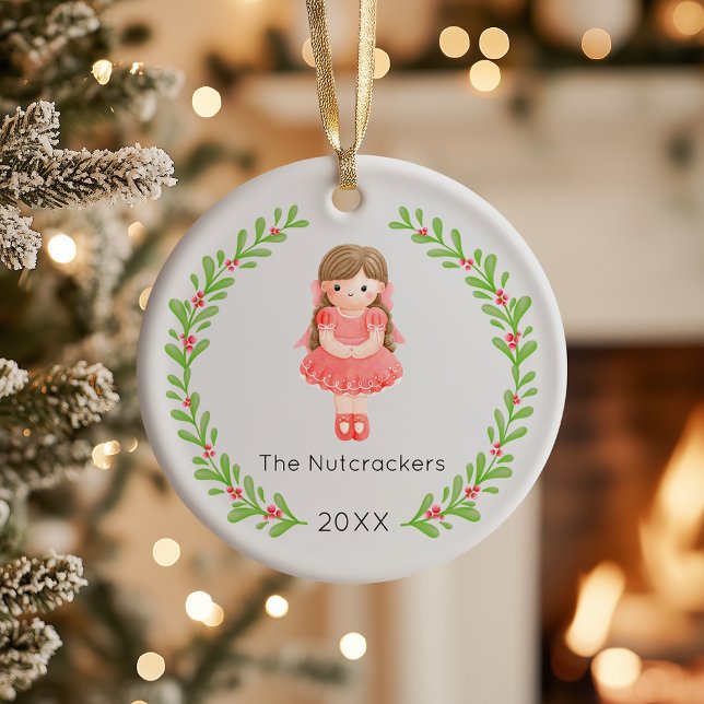 Nutcracker Clara Christmas Photo Ceramic Tree Decoration (Creator Uploaded)