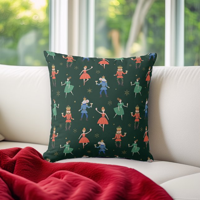 Nutcracker Cocktail Party Christmas Cushion (Creator Uploaded)