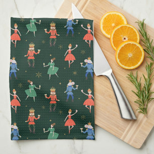 Nutcracker Cocktail Party Christmas Tea Towel