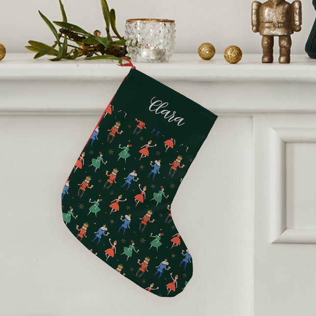 Nutcracker Cocktail Party Personalized Small Christmas Stocking (Creator Uploaded)