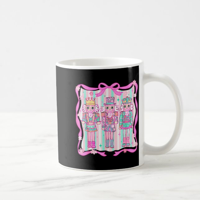 Nutcracker Coquette Nk Bow Xmas Holiday Merry Chri Coffee Mug (Right)