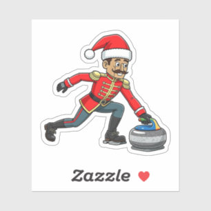 Nutcracker Curling Player Holiday Winter Sports