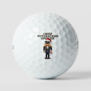 Nutcracker Curling Player Holiday Winter Sports Golf Balls