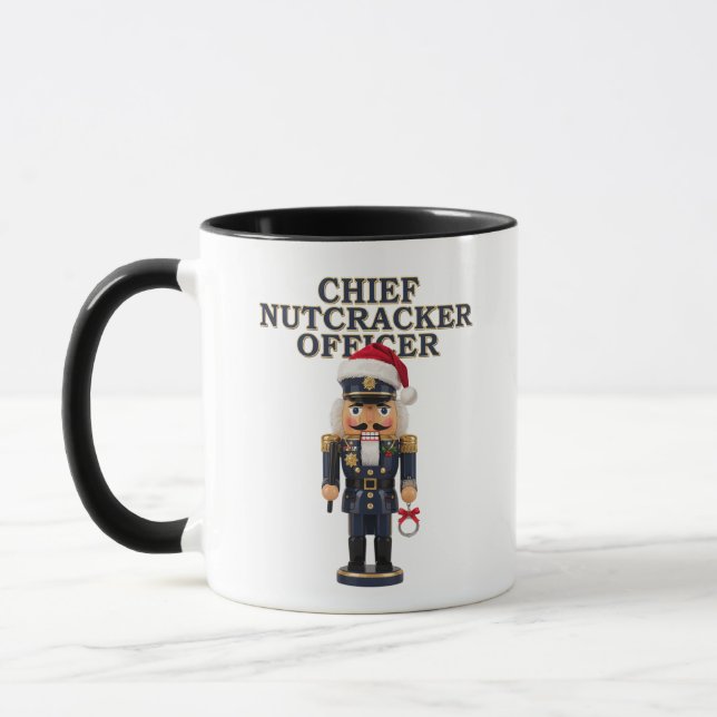 Nutcracker Curling Player Holiday Winter Sports   Mug (Left)