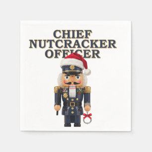 Nutcracker Curling Player Holiday Winter Sports Napkin
