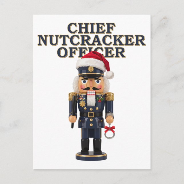 Nutcracker Curling Player Holiday Winter Sports   Postcard (Front)