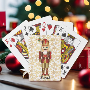 Nutcracker Custom Name Stocking Stuffer Gift Playing Cards