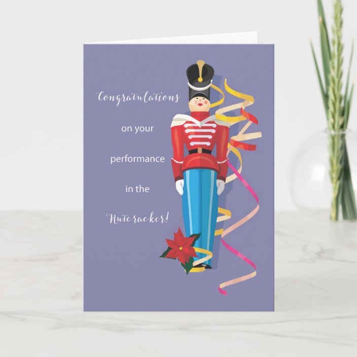 Nutcracker Dance Ballet Performance Congratulation Holiday Card Zazzle.co.uk