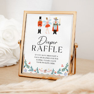 Nutcracker Diaper Raffle Christmas Baby Shower Poster