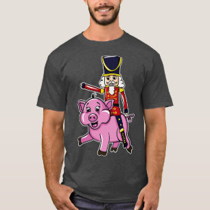 Nutcracker Doll Riding Pig T-Shirt