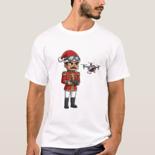 Nutcracker Drone Pilot Tech Holiday Gaming Xmas T-Shirt