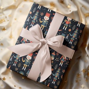 Nutcracker Elegance Festive Pattern Collection" Wrapping Paper