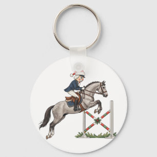 Nutcracker Equestrian Rider Holiday Sports Xmas Key Ring
