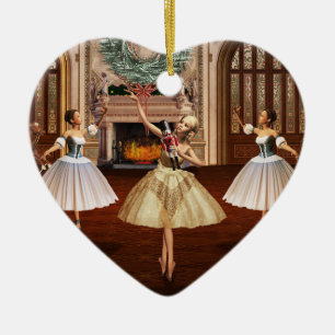 Nutcracker - Feliz Navidad Spanish Heart Ornament