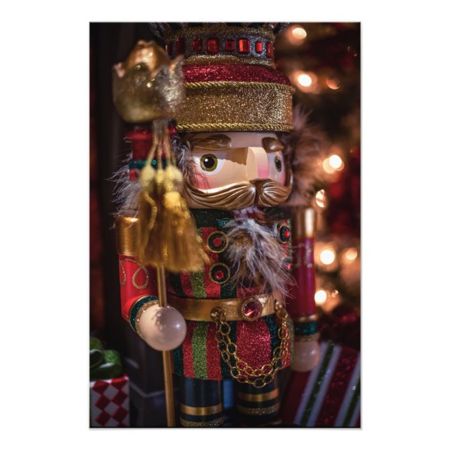 Nutcracker Figure Christmas Wall Art Print (Front)