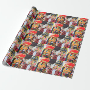 Nutcracker figures wrapping paper