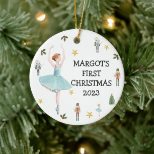 Nutcracker First Christmas Bauble  Ceramic Tree Decoration
