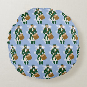 Nutcracker Frosted Blue Round Cushion