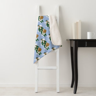 Nutcracker Frosted Blue Sherpa Blanket