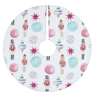 Nutcracker Fun Colourful Christmas Brushed Polyester Tree Skirt