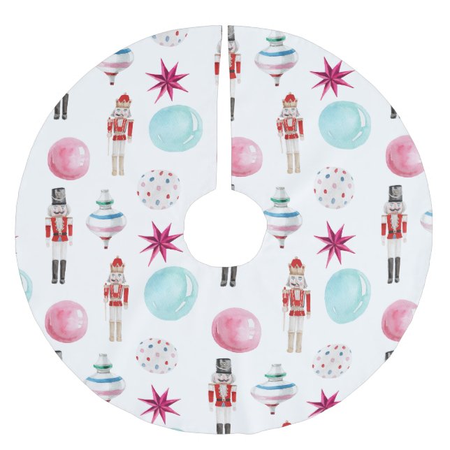 Nutcracker Fun Colourful Christmas Brushed Polyester Tree Skirt (Front)