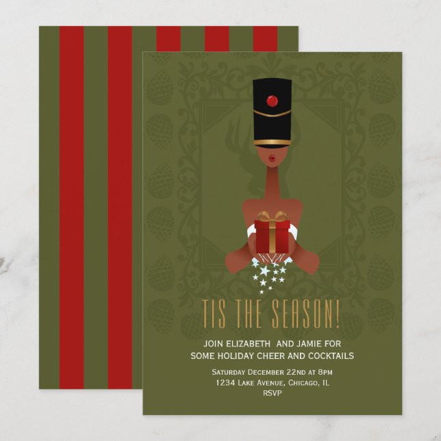 Nutcracker Gift Christmas Holiday Party Invitation (Front/Back)