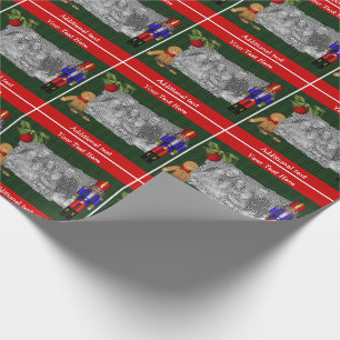 Nutcracker Gingerbread Man Your Photo Holiday Wrapping Paper