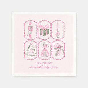 Nutcracker Girl A Merry Little Baby Shower Napkin