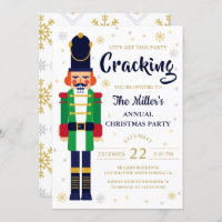 Nutcracker Gold Snowflakes Christmas Party Holiday