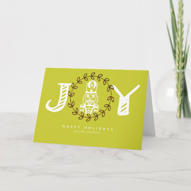 Nutcracker Green Holiday Card (Front)