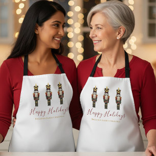Nutcracker Happy Holidays Classic Christmas  Apron