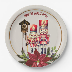 Nutcracker Happy Holidays  Cuckoo Greetings Paper Plate