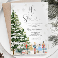 Nutcracker He or She Winter Gender Reveal