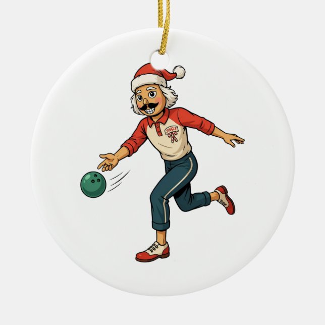 Nutcracker Holiday Game Thrower Casual Christmas   Ceramic Tree Decoration (Front)