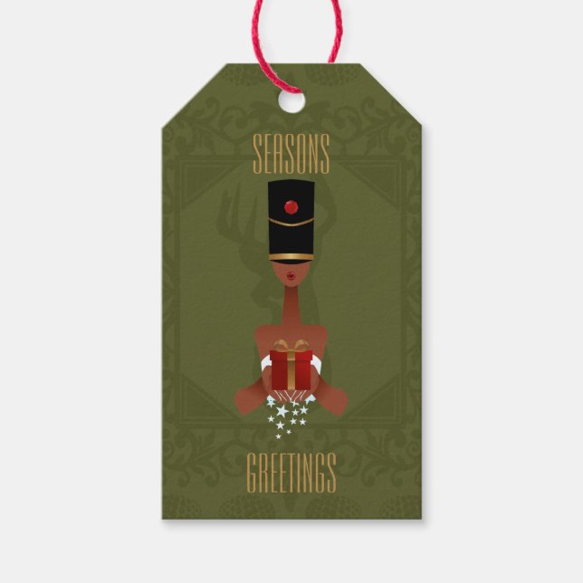 Nutcracker Holiday Gift Christmas Gift Tags (Front)