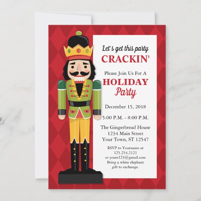 Nutcracker holiday party invitation (Front)