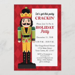 Nutcracker holiday party invitation