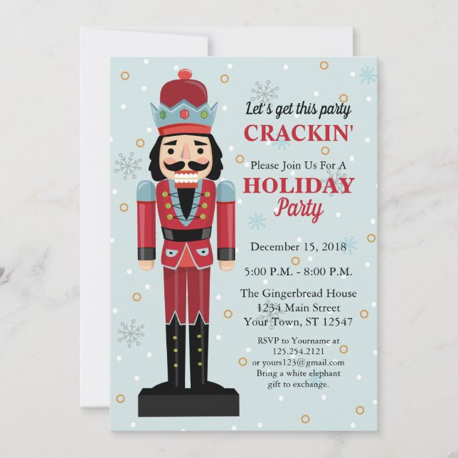 Nutcracker holiday party invitation (Front)