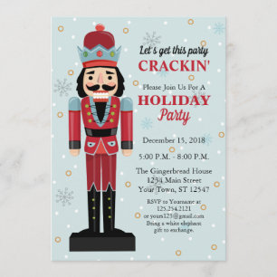 Nutcracker holiday party invitation