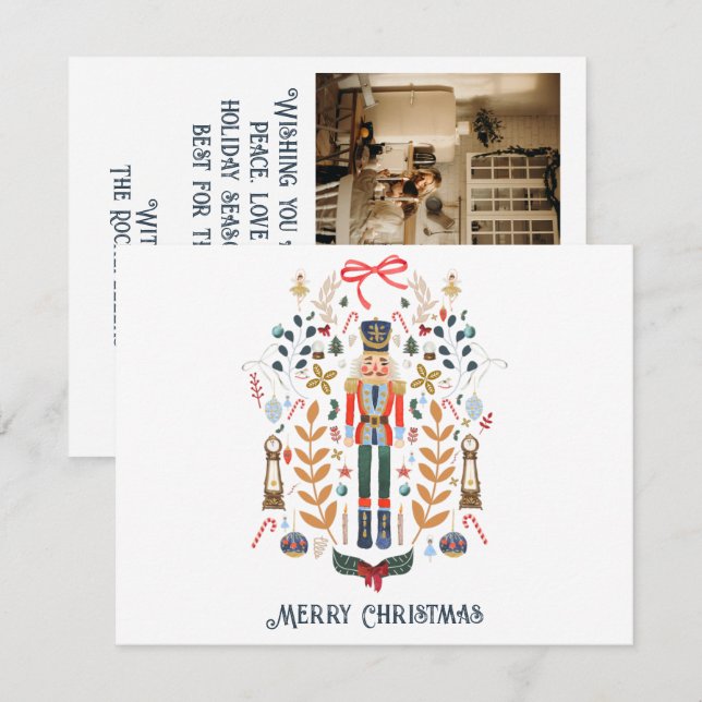 Nutcracker Holiday Photo Christmas Card (Front/Back)