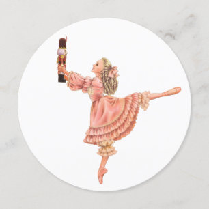 Nutcracker Holiday Round Invitations