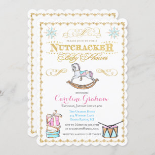 Nutcracker Holiday Winter Baby Shower Invitation
