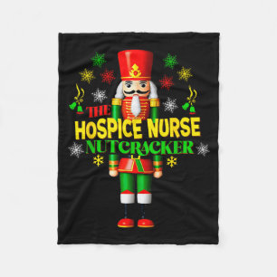 Nutcracker Hosce Nurse Festive Christmas Holiday S Fleece Blanket