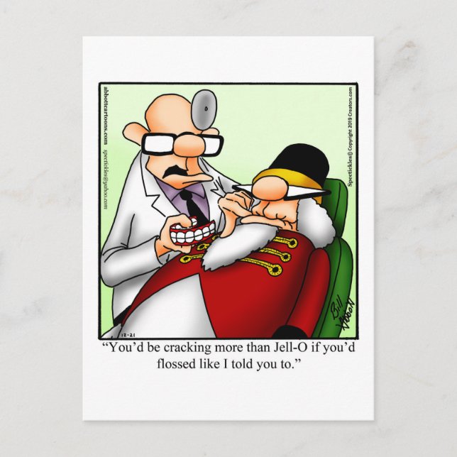 Nutcracker Humor Christmas Postcard (Front)